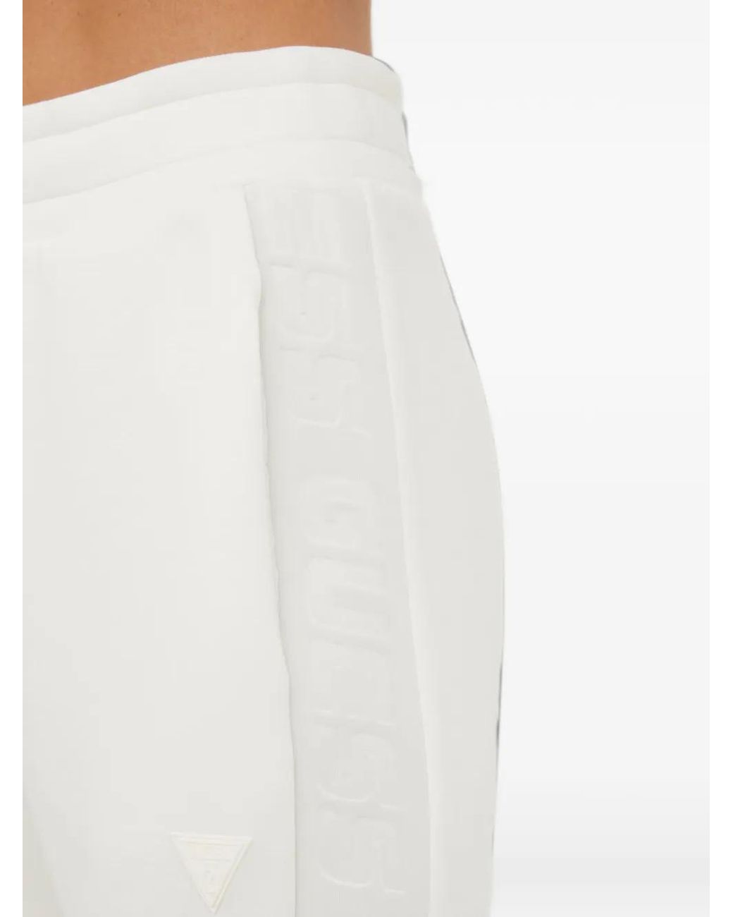 Guess White Viscose-Blend Joggers