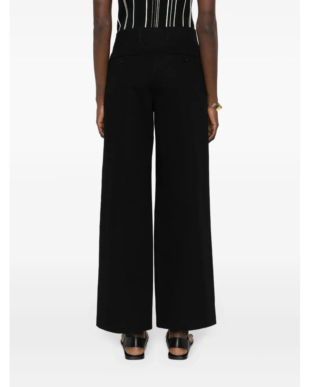 Totême Black Relaxed Chino Trousers