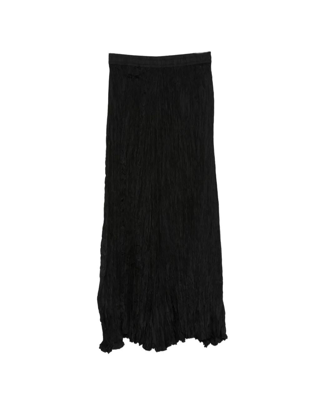 P.A.R.O.S.H. Black Jupe Longue À Taille Élastiquée