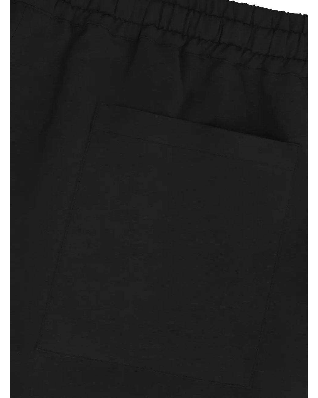 Umit Benan Black Julian Drawstring Elasticated Shorts for men