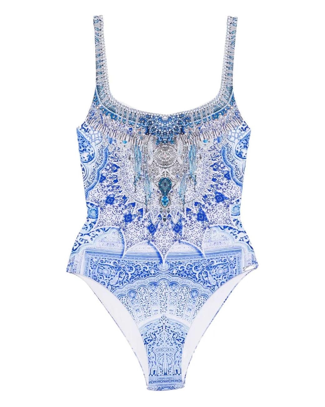 Camilla Blue Graphic-Print Swimsuit