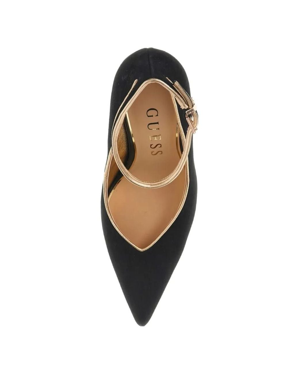 Guess Black Pointed-Toe Ankle-Strap Pumps