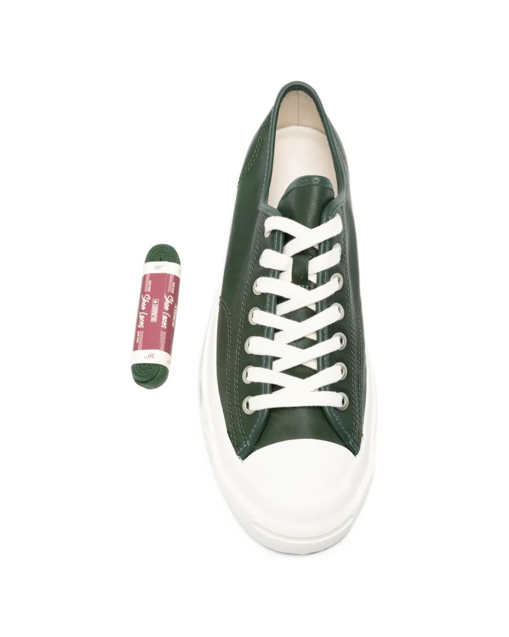 Converse Green Jack Purcell Leather Sneakers
