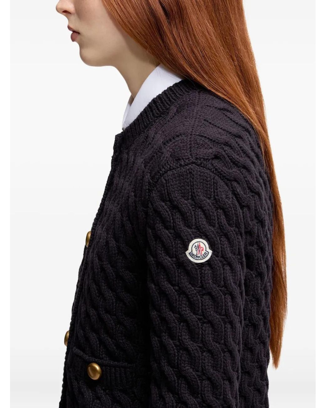 Moncler Blue Cotton Blend Cardigan
