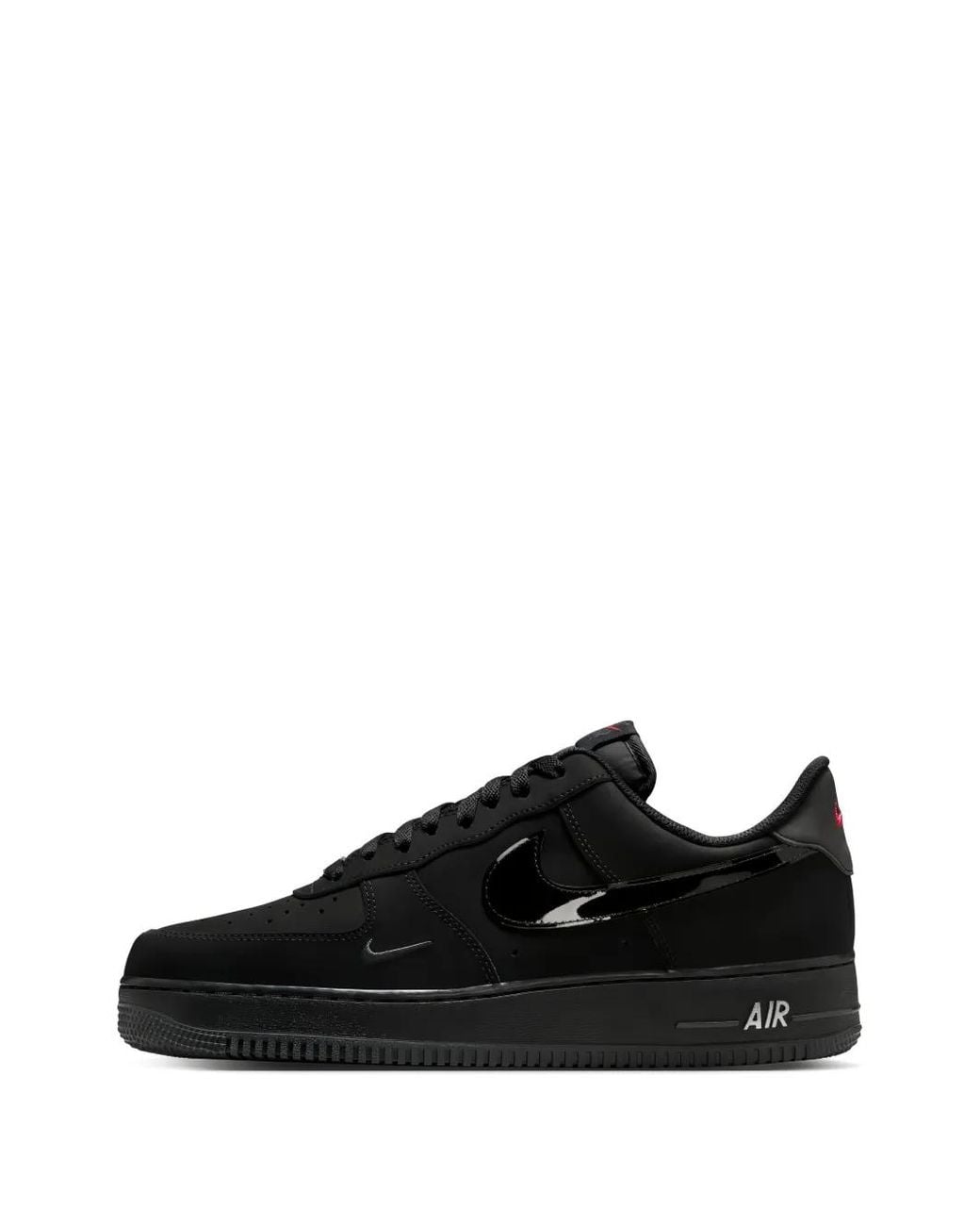 Nike Black Air Force 1 Low '07 Lv8 Patent-Swoosh Sneakers for men