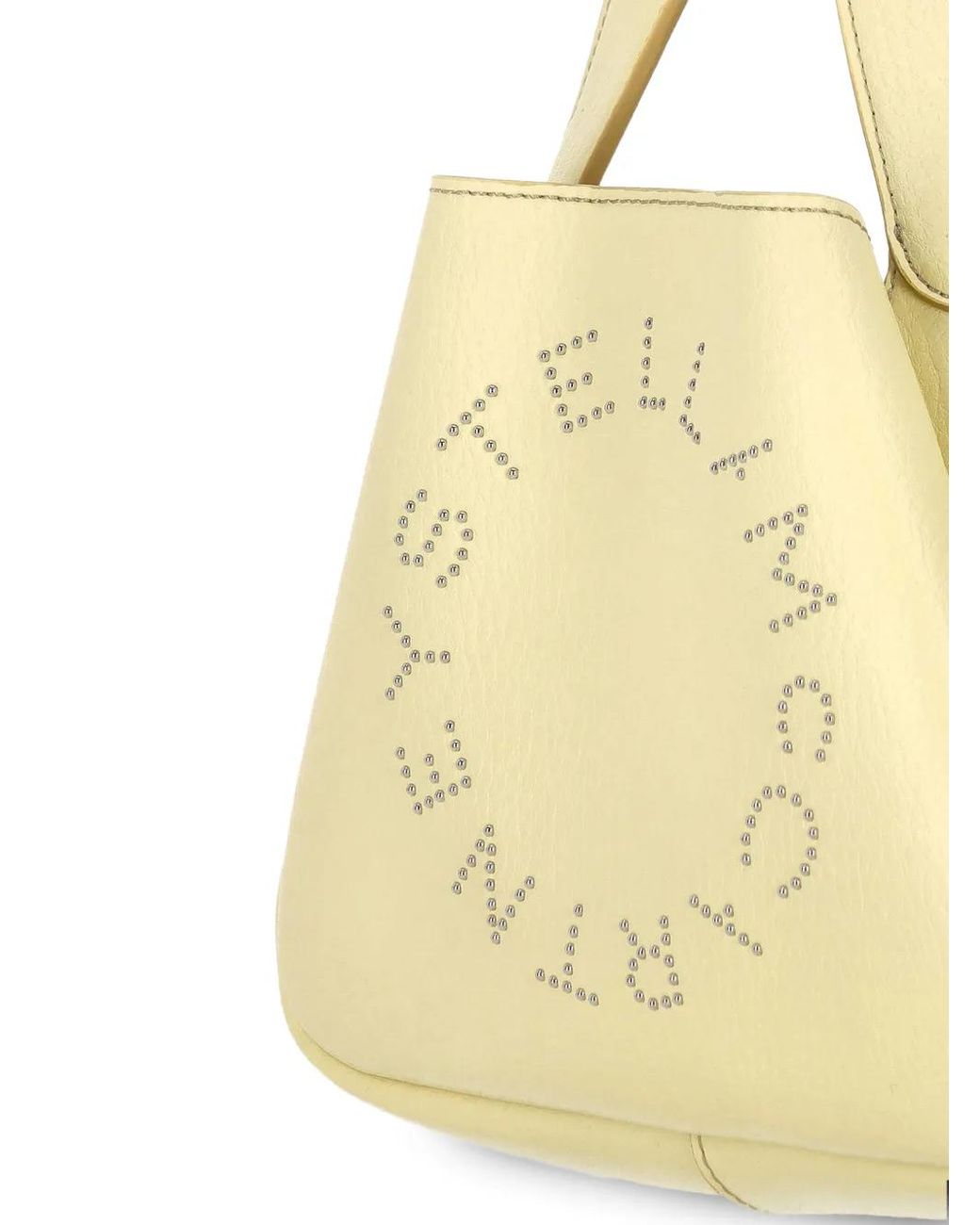 Stella McCartney Yellow Logo Double Top Handle Crossbody Bag
