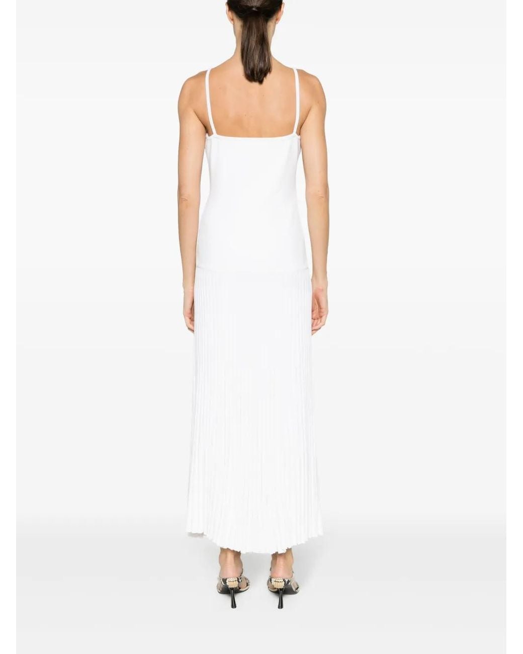Christopher Esber White Salacia Wire Sunray Pleated Dress - Women's - Nylon/viscose