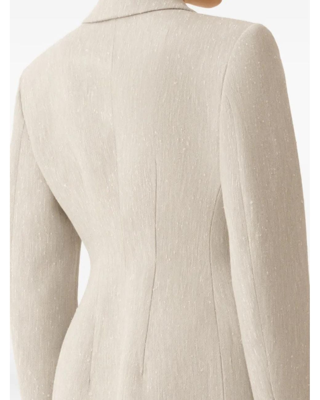 Fabiana Filippi Natural Double-Breasted Coat
