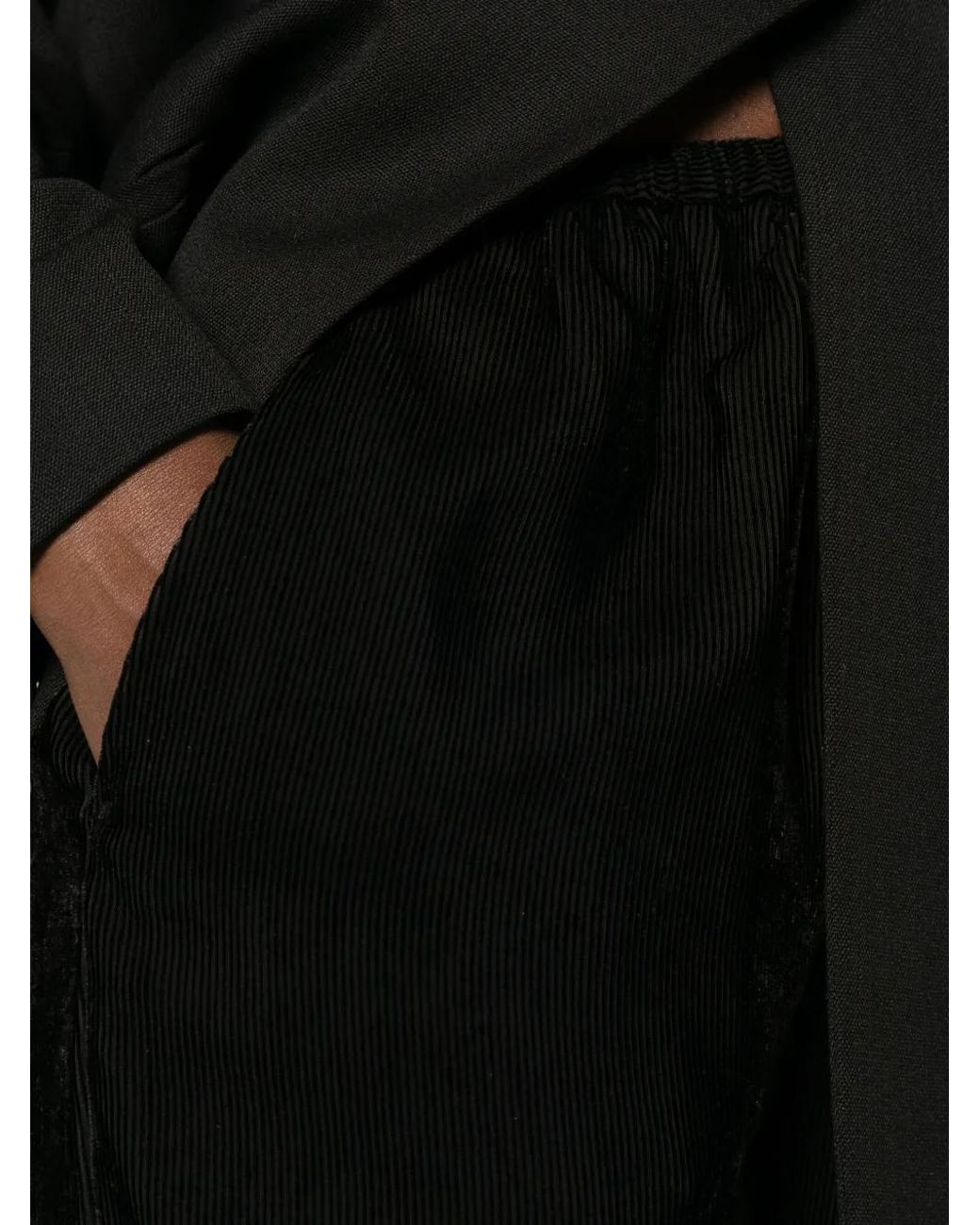 Forte_forte Black Corduroy-Effect Palazzo Pants