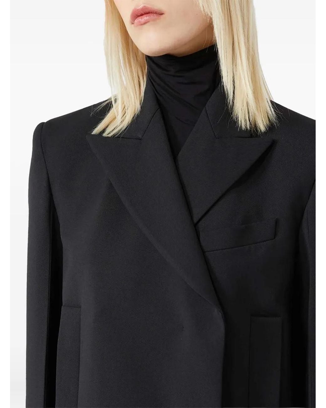Sportmax Black Esule Double-Breasted Blazer