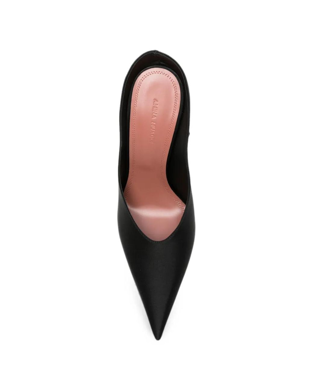 AMINA MUADDI Black Anok Satin Pumps