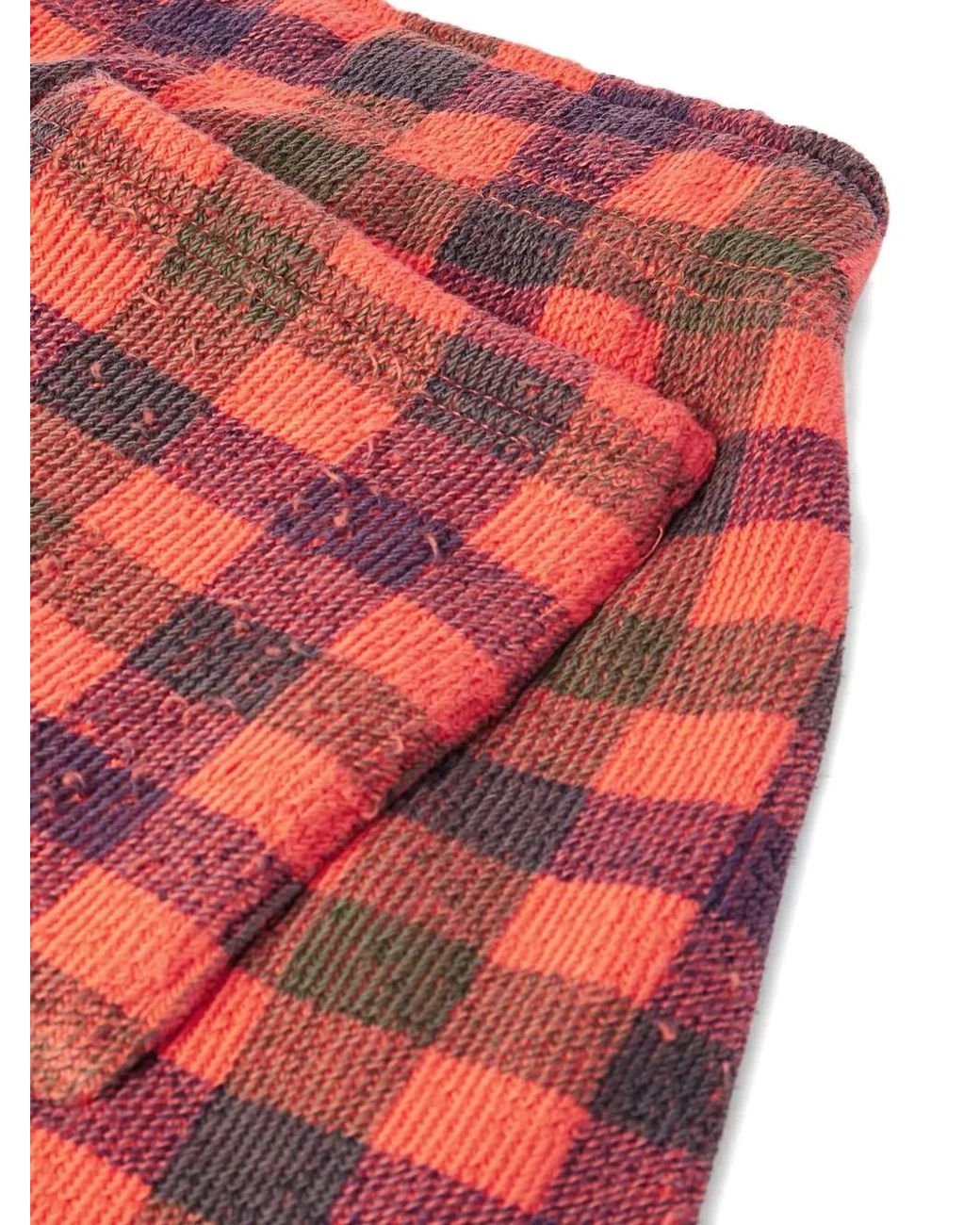 ERL Red Short À Carreaux for men