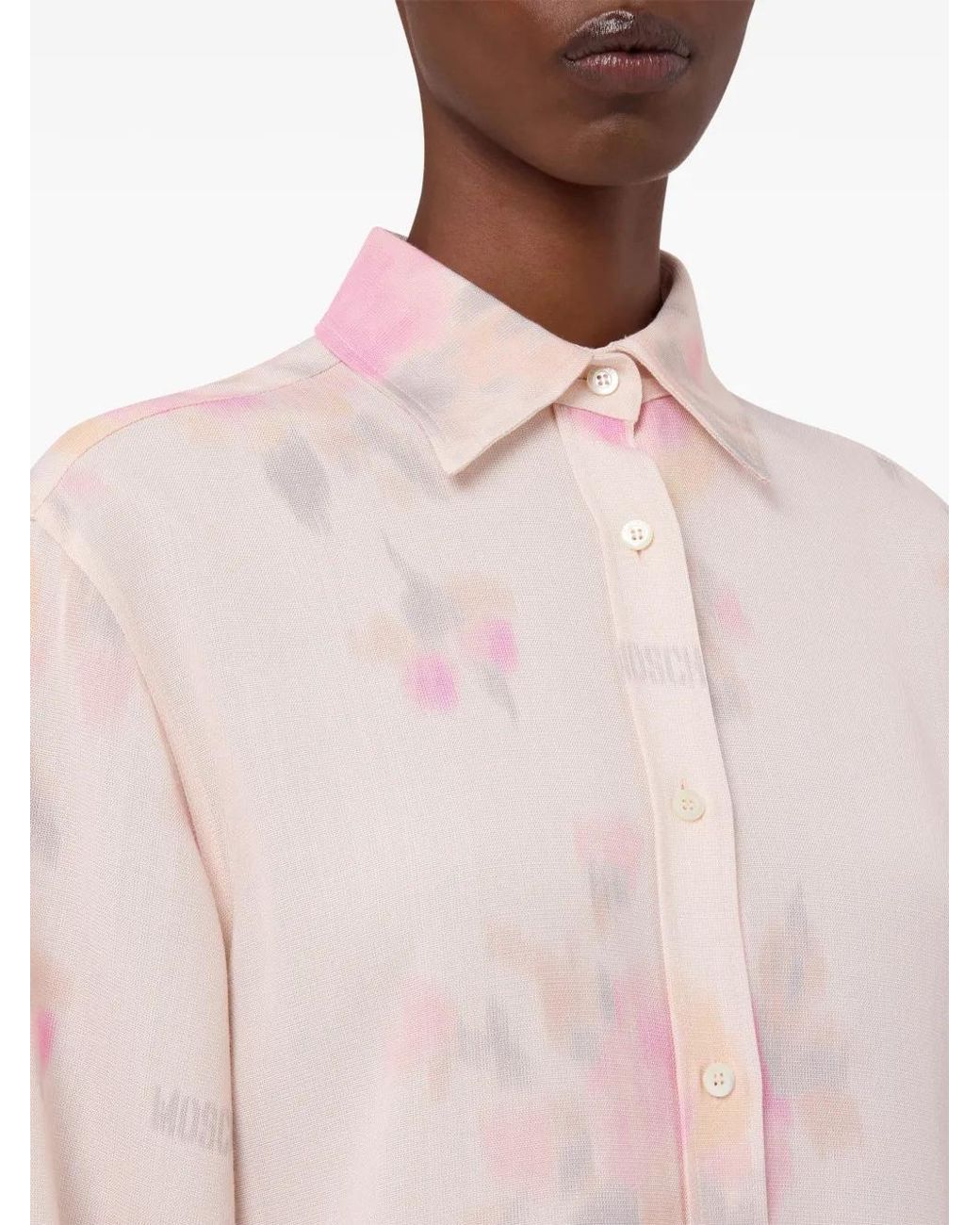 Moschino Pink Printed Shirt