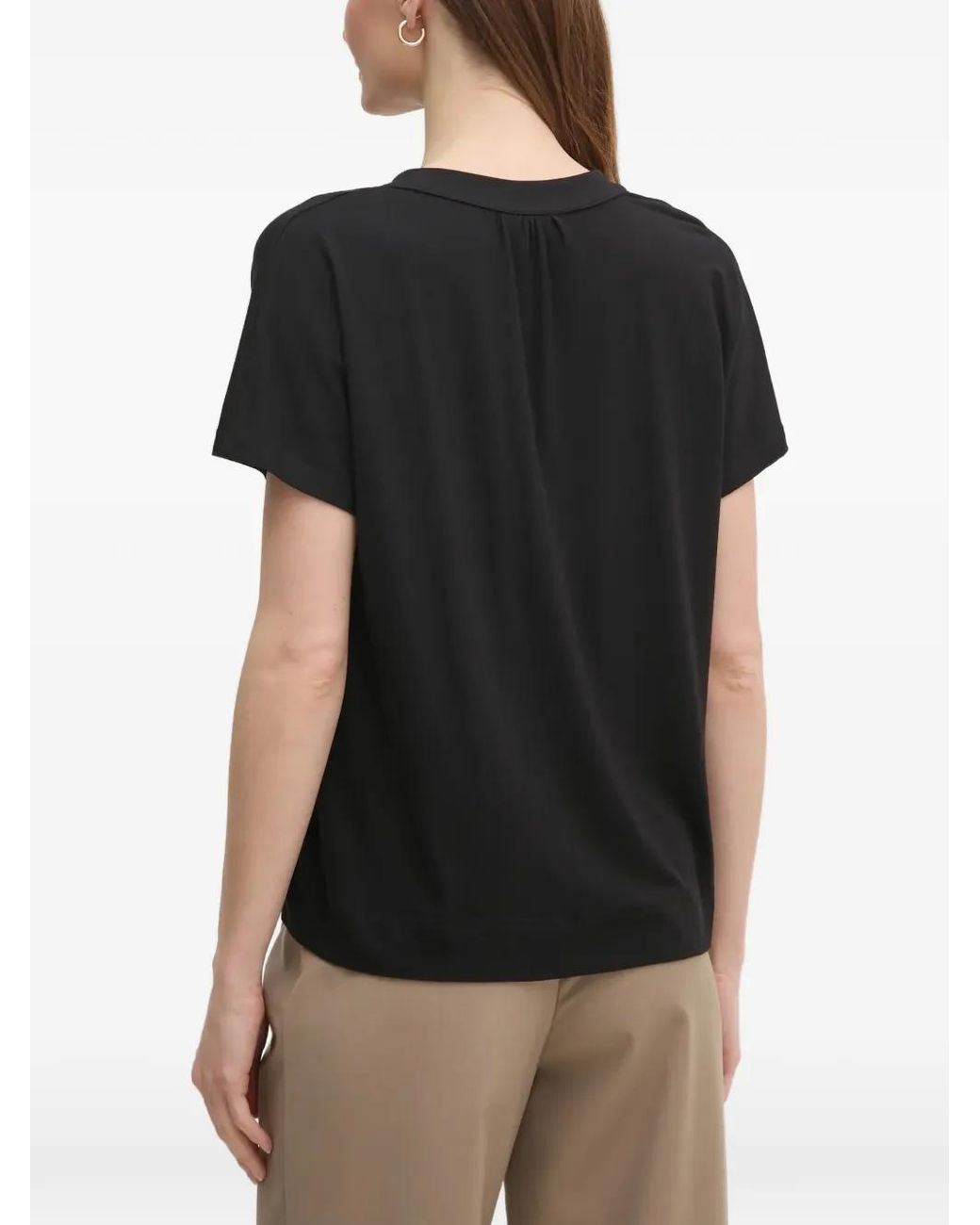 Mos Mosh Black V-Neck Blouse