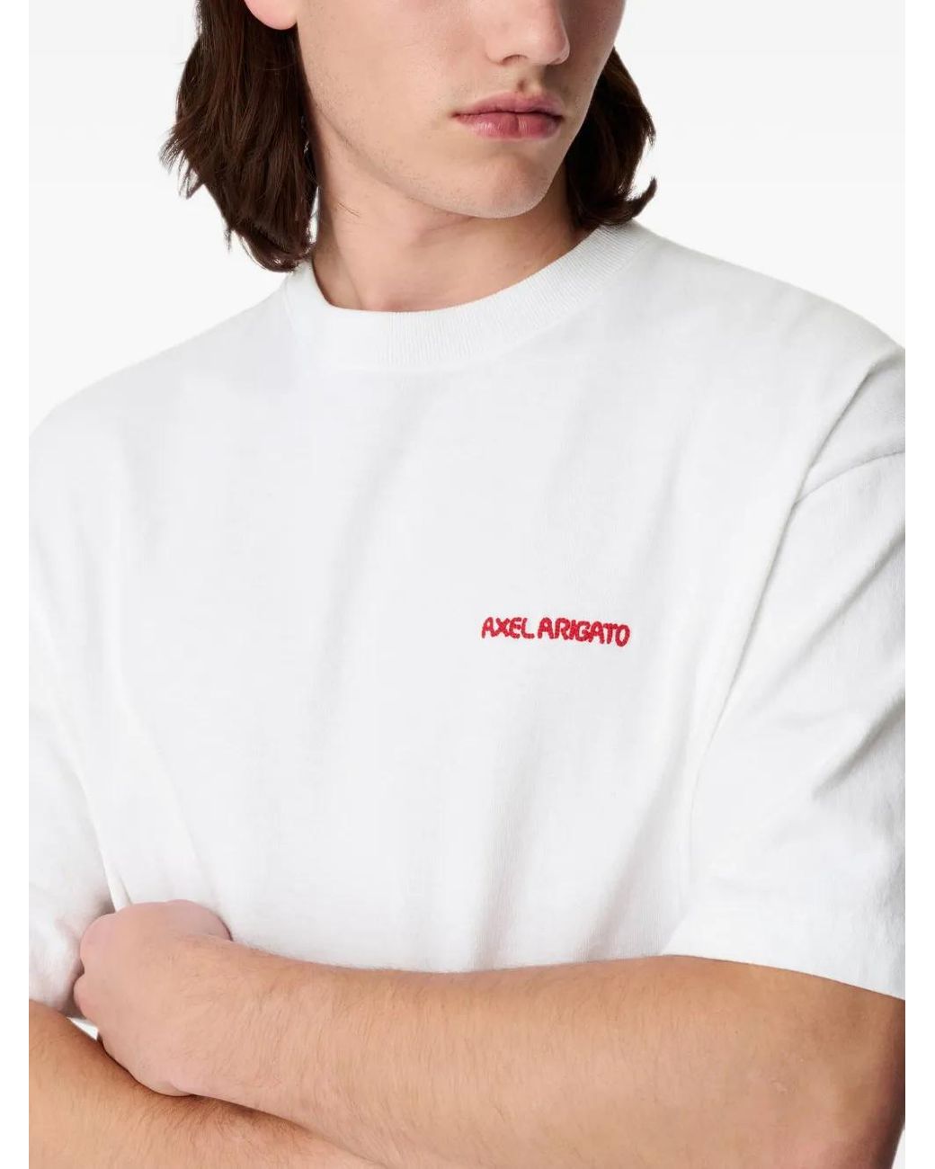 Axel Arigato White Curb Logo-Embroidered T-Shirt for men