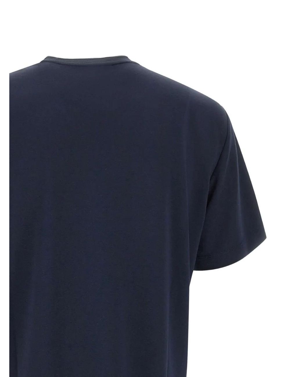 EA7 Blue Logo Crew Neck T-Shirt for men