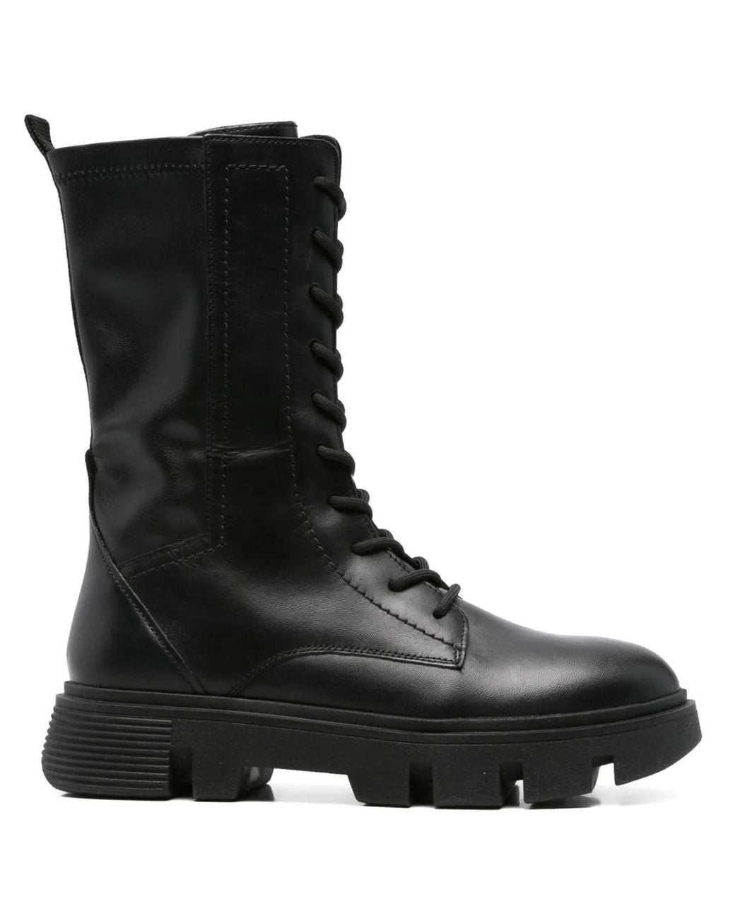 Geox 40Mm Vilde Combat Boots in Black | Lyst