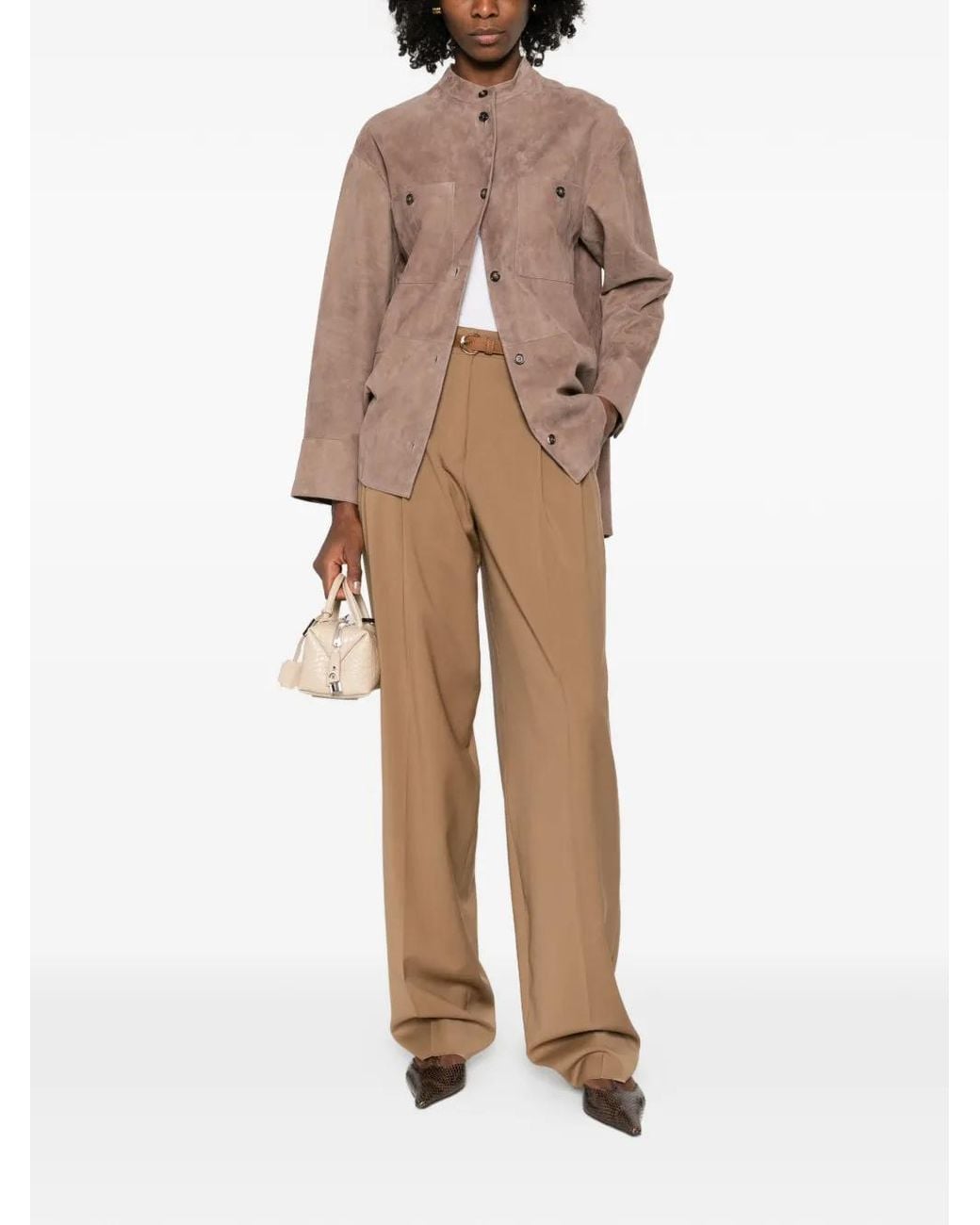 Max Mara Brown Veste Boutonnée À Poches