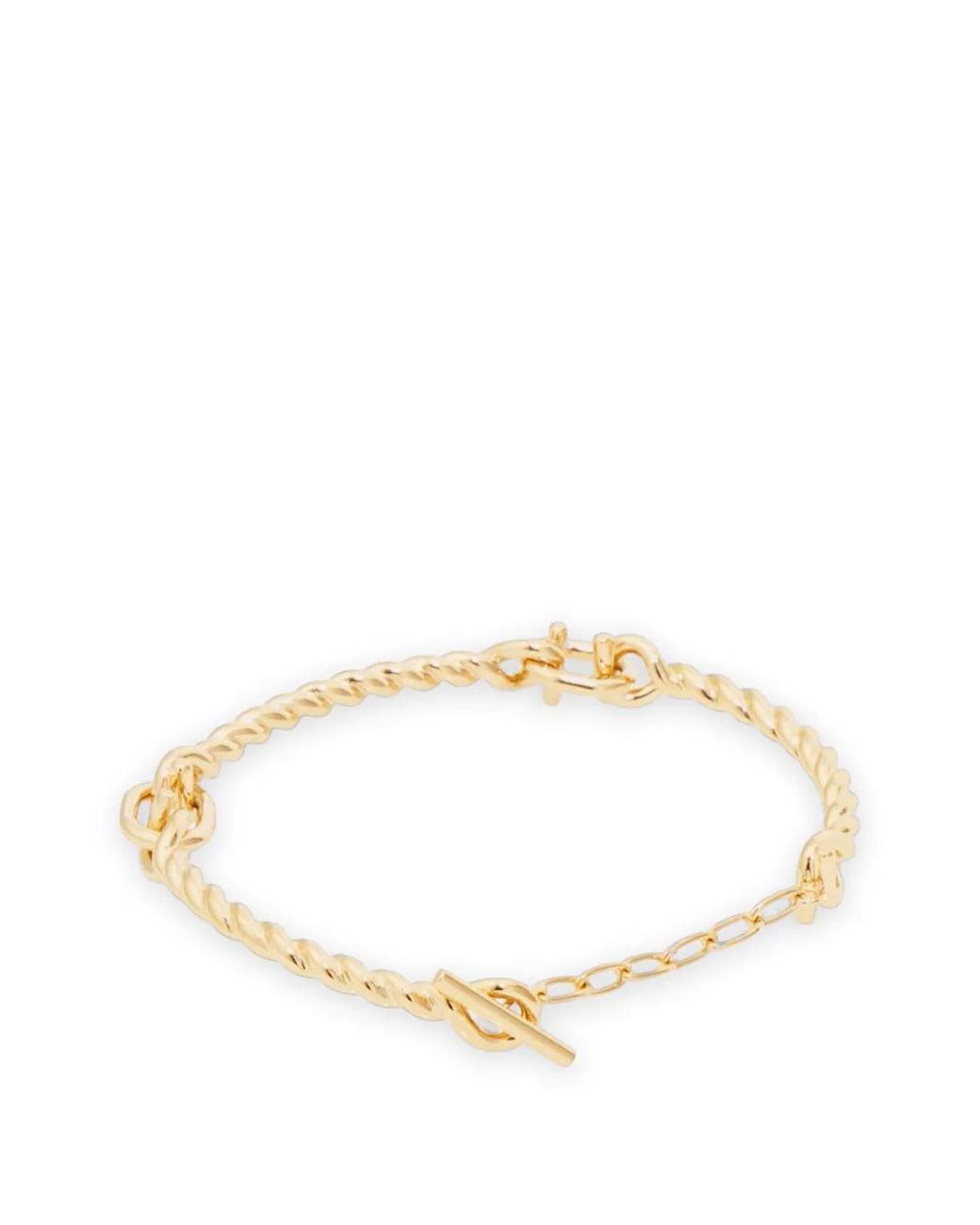 Ferragamo Metallic Gancini Twisted Bracelet (S)