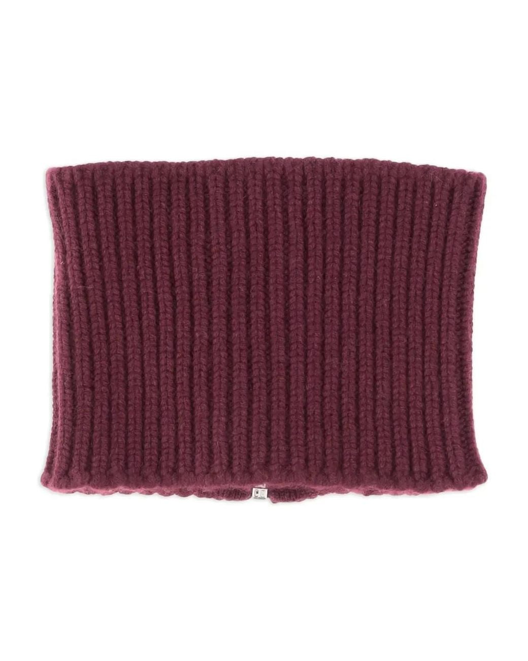Sa Su Phi Purple Ribbed Zip Neck-Warmer Scarf