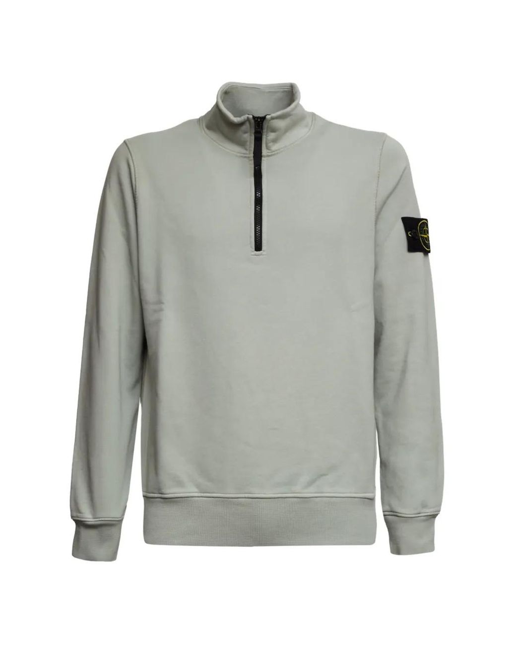 Stone Island Gray 6100070 Organic Cotton Fleece Sweatshirt for men