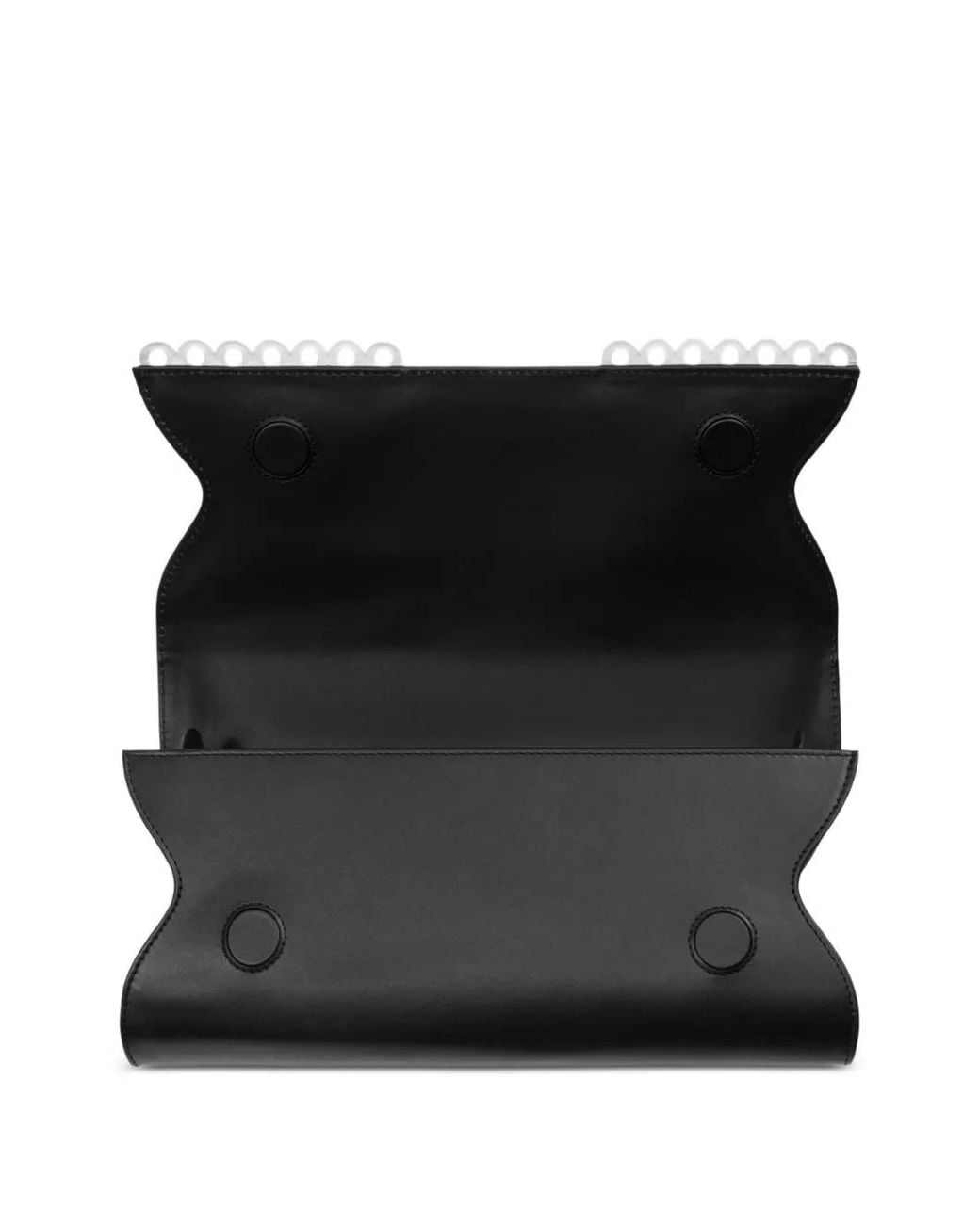 PERRIN Paris White Le Corset Perforé Clutch Bag