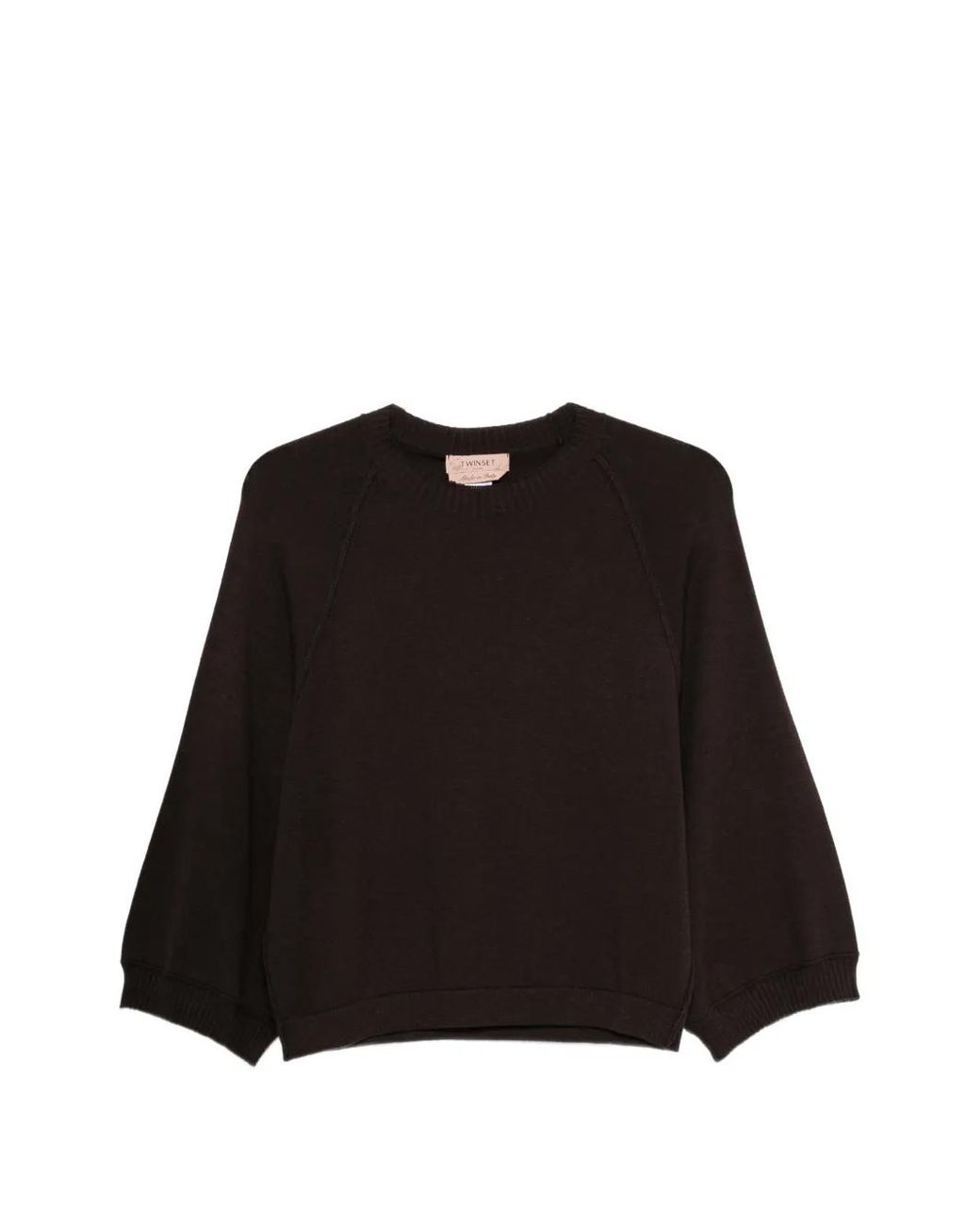 Twinset Black Raglan-Sleeve Sweater