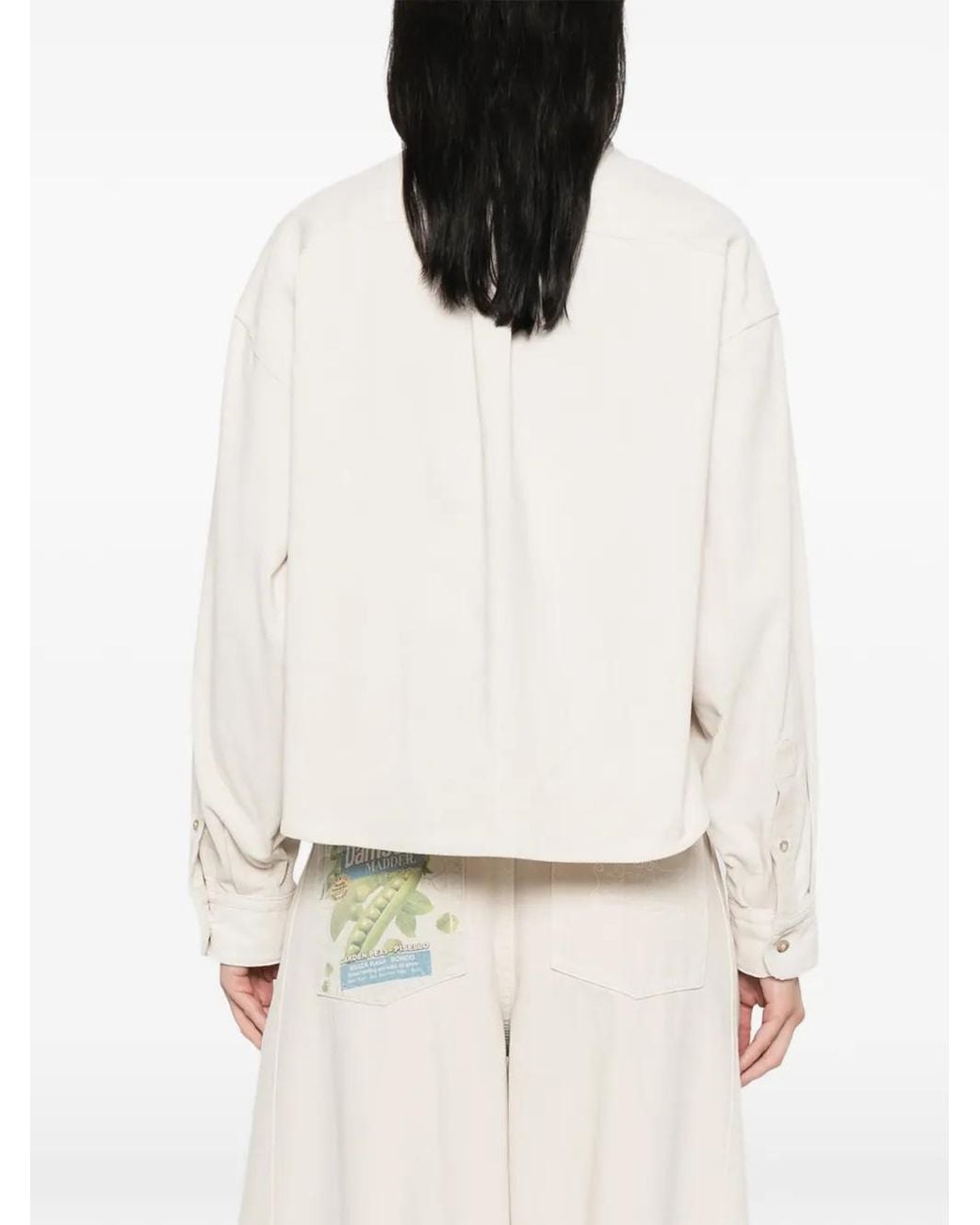 A.P.C. White Sophia Corduroy Shirt