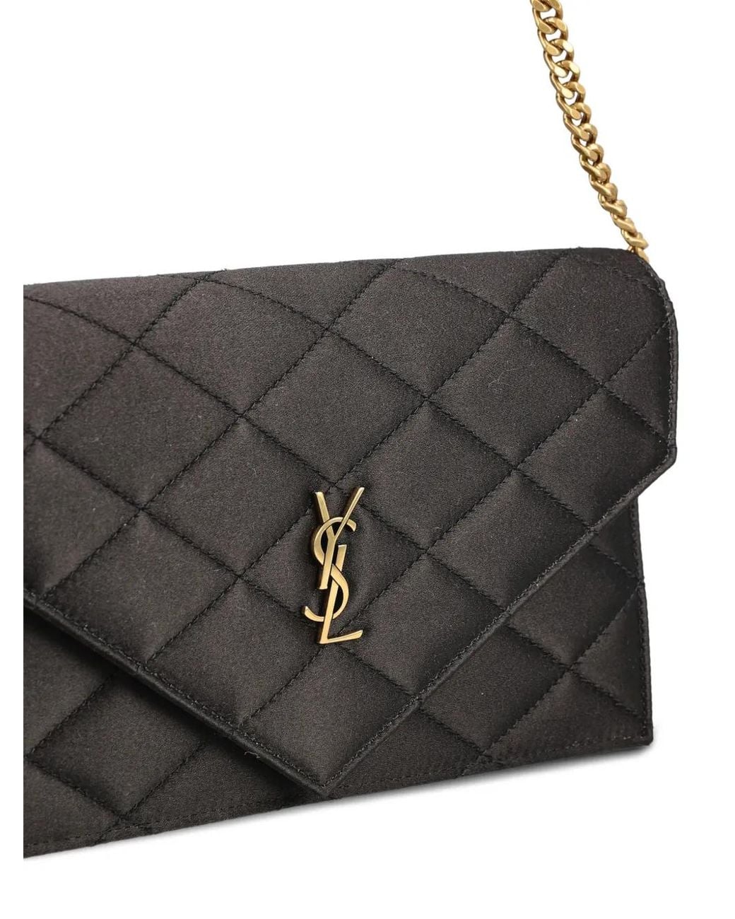 Saint Laurent Black Paris Chain Wallet