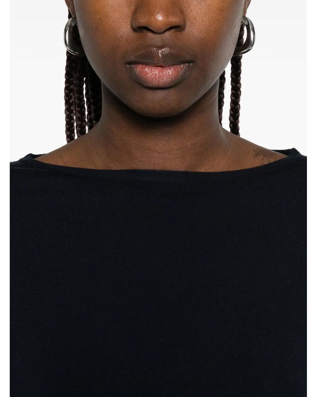 Hemisphere Black Crew-Neck Sweater