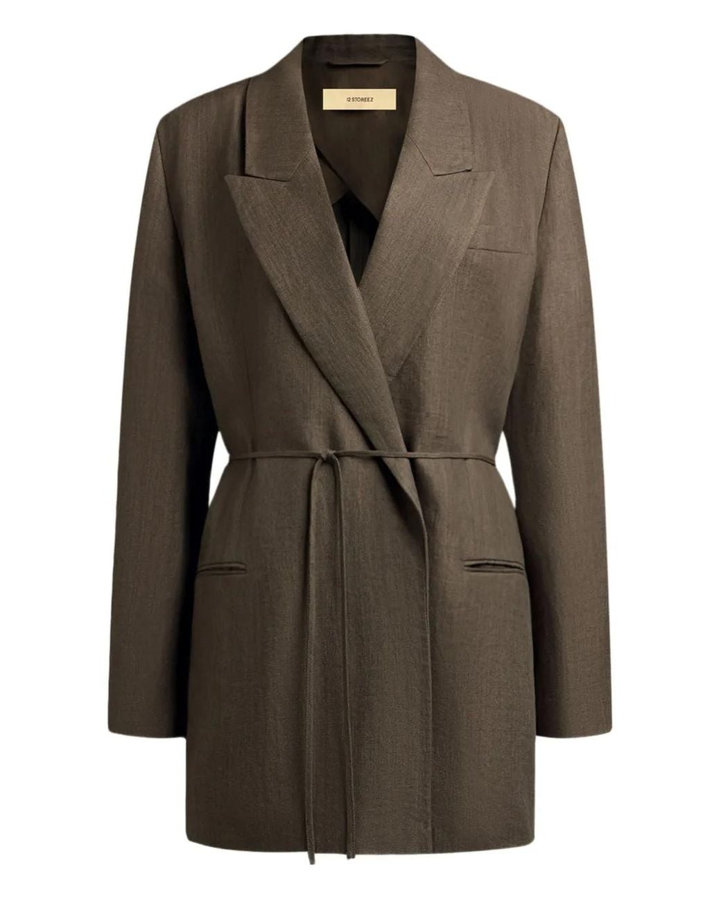 12 STOREEZ Black Belted Blazer