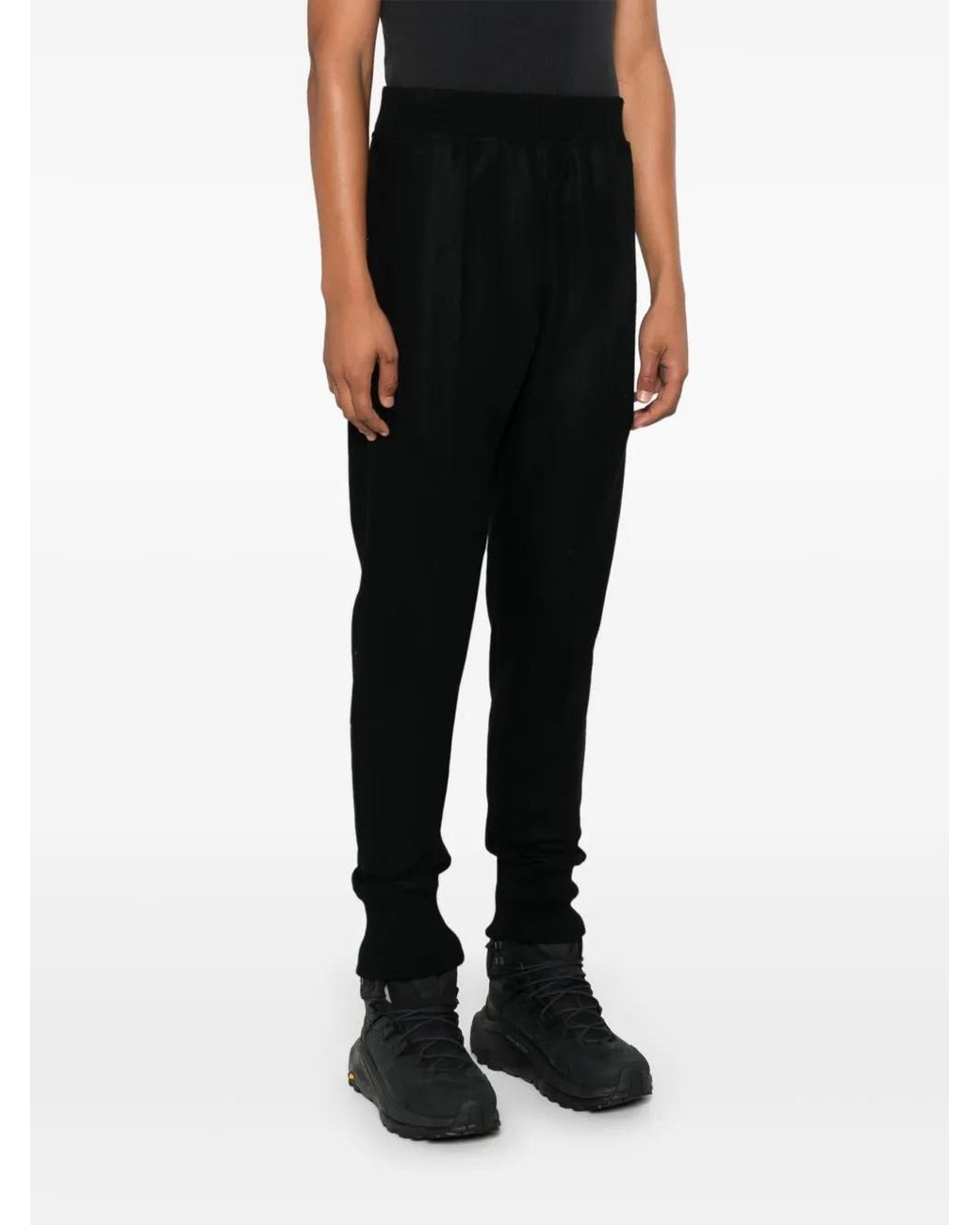 Jil Sander Black Wool Track Pants for men
