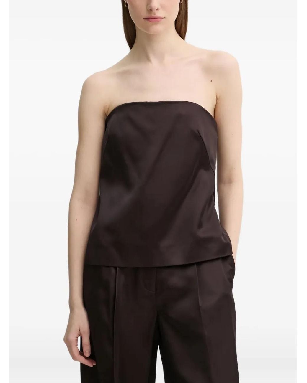 Bustier Crop A.L.C. en coloris Black