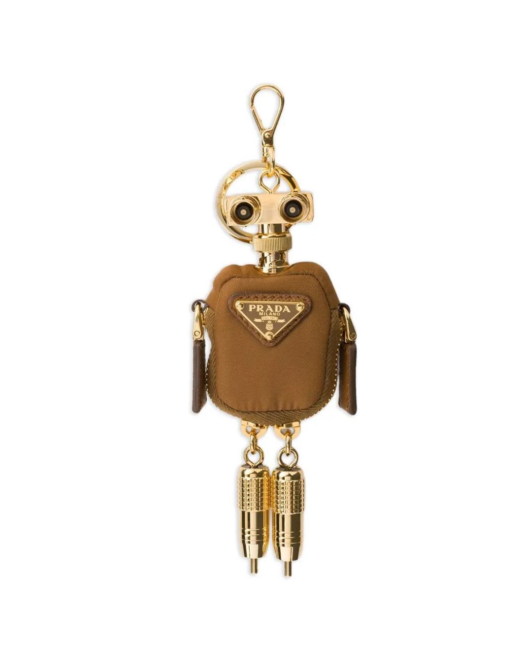 Prada Metallic Robot Re-Nylon Keychain Charm