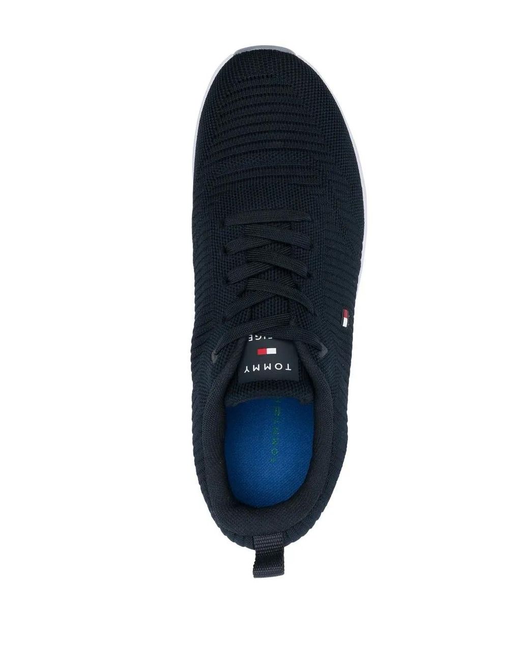Tommy Hilfiger Blue Ribbed Texture Sneakers for men