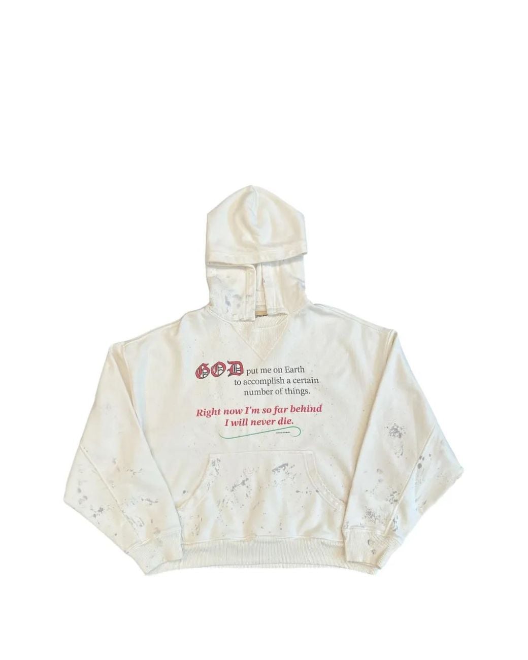 Astrum White Distorted Faith Hoodie for men