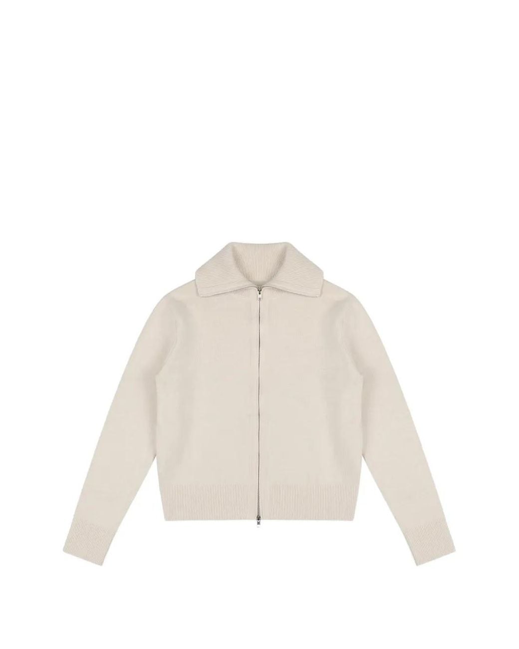 Entire studios White Knit Zip-Up Jacket for men