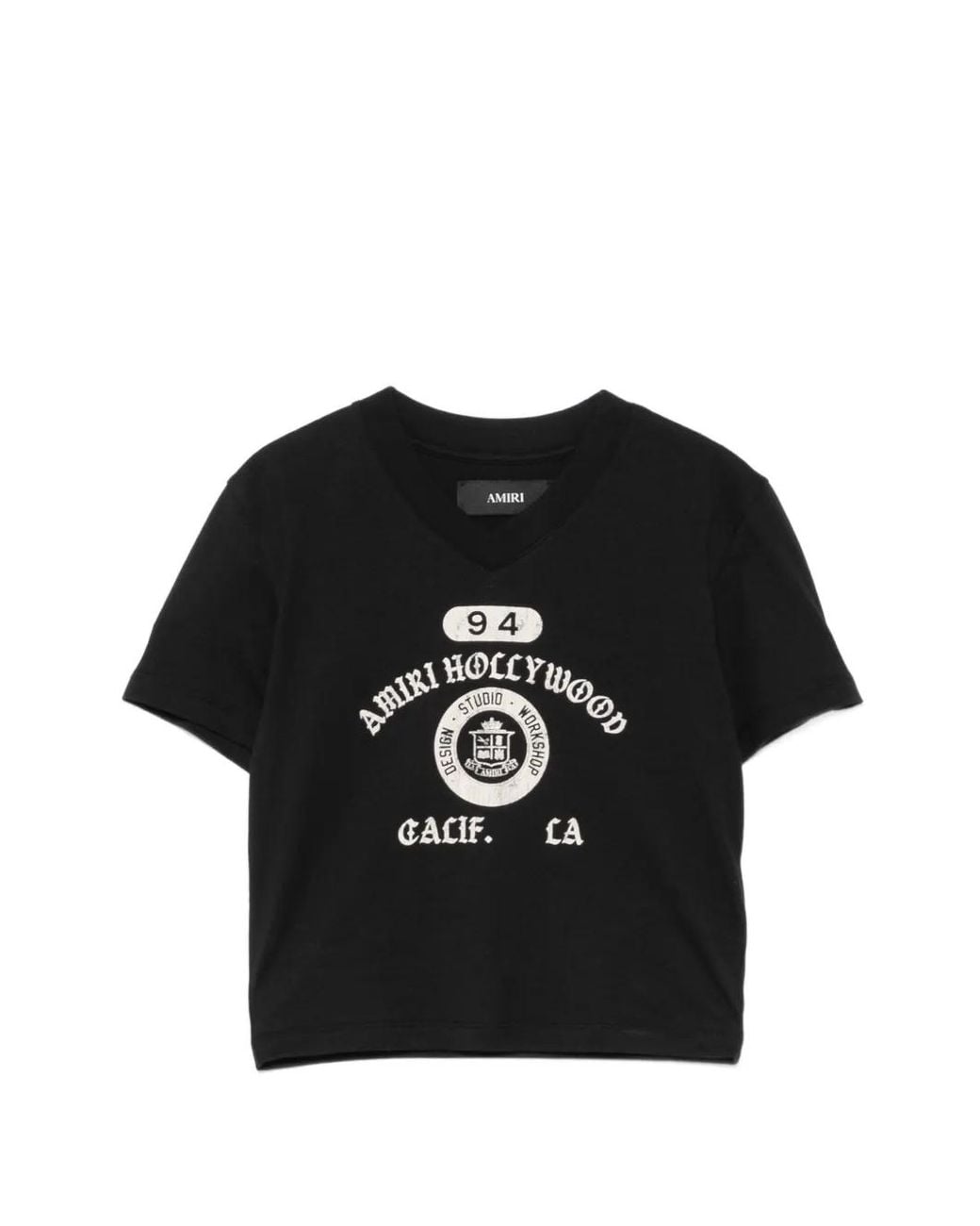 Amiri Black T-Shirt À Col V