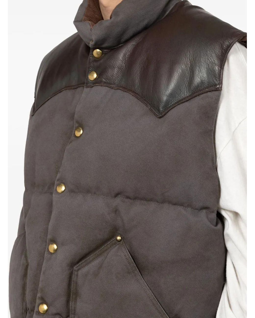 KAMIYA Brown X Rocky Mountain Featherbed Down Gilet for men