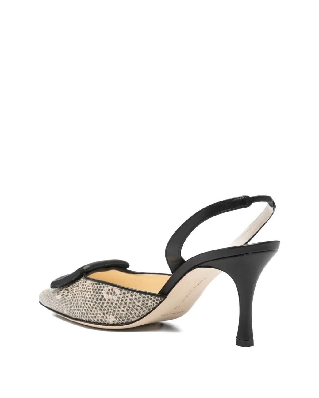 Manolo Blahnik Metallic Escarpins Mayslibi À Effet Peau De Lézard