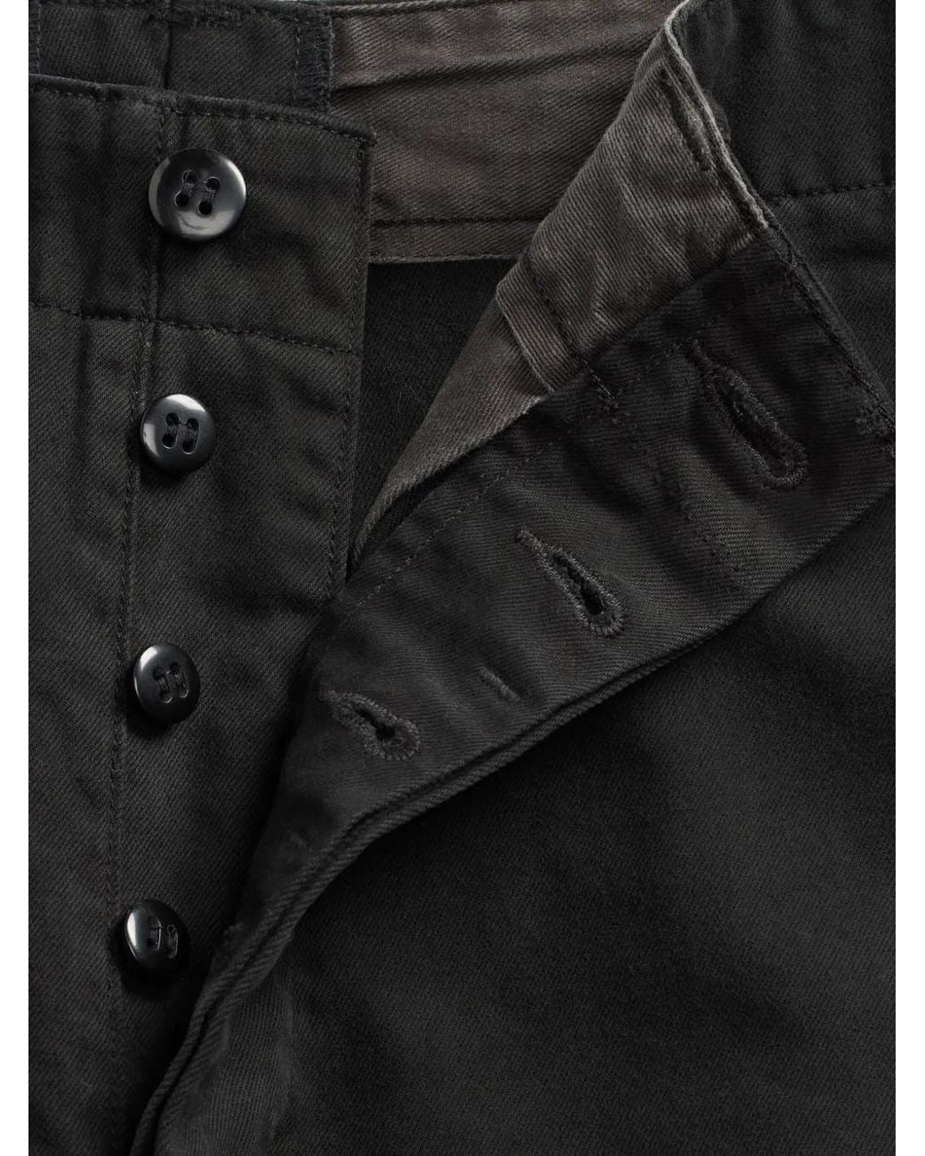 RRL Black Regular Cotton Trousers for men