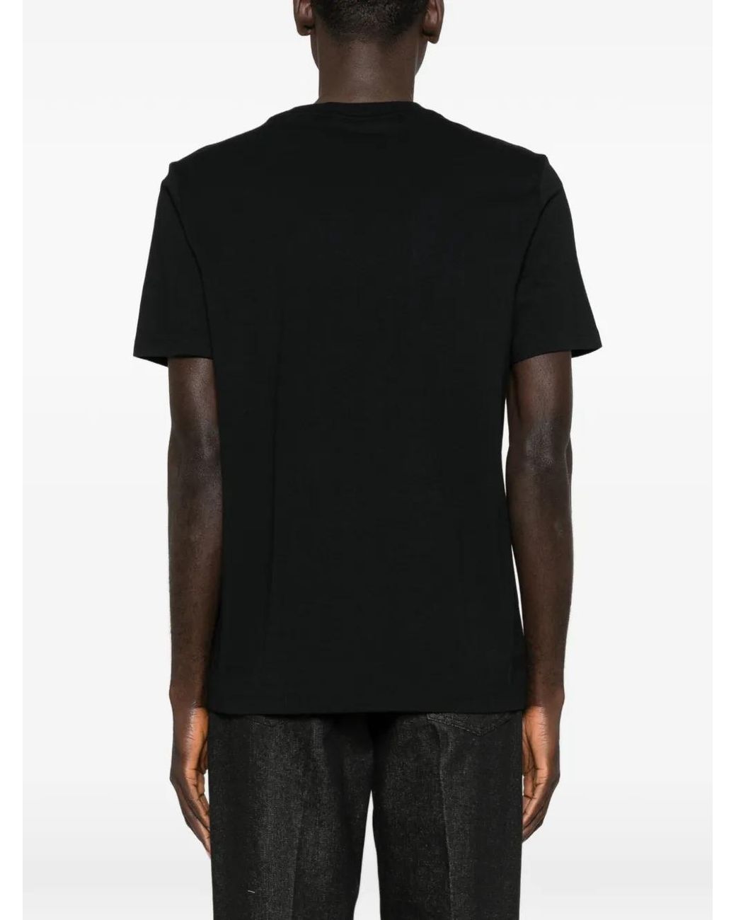 HUGO Black Printed-Artwork T-Shirt for men