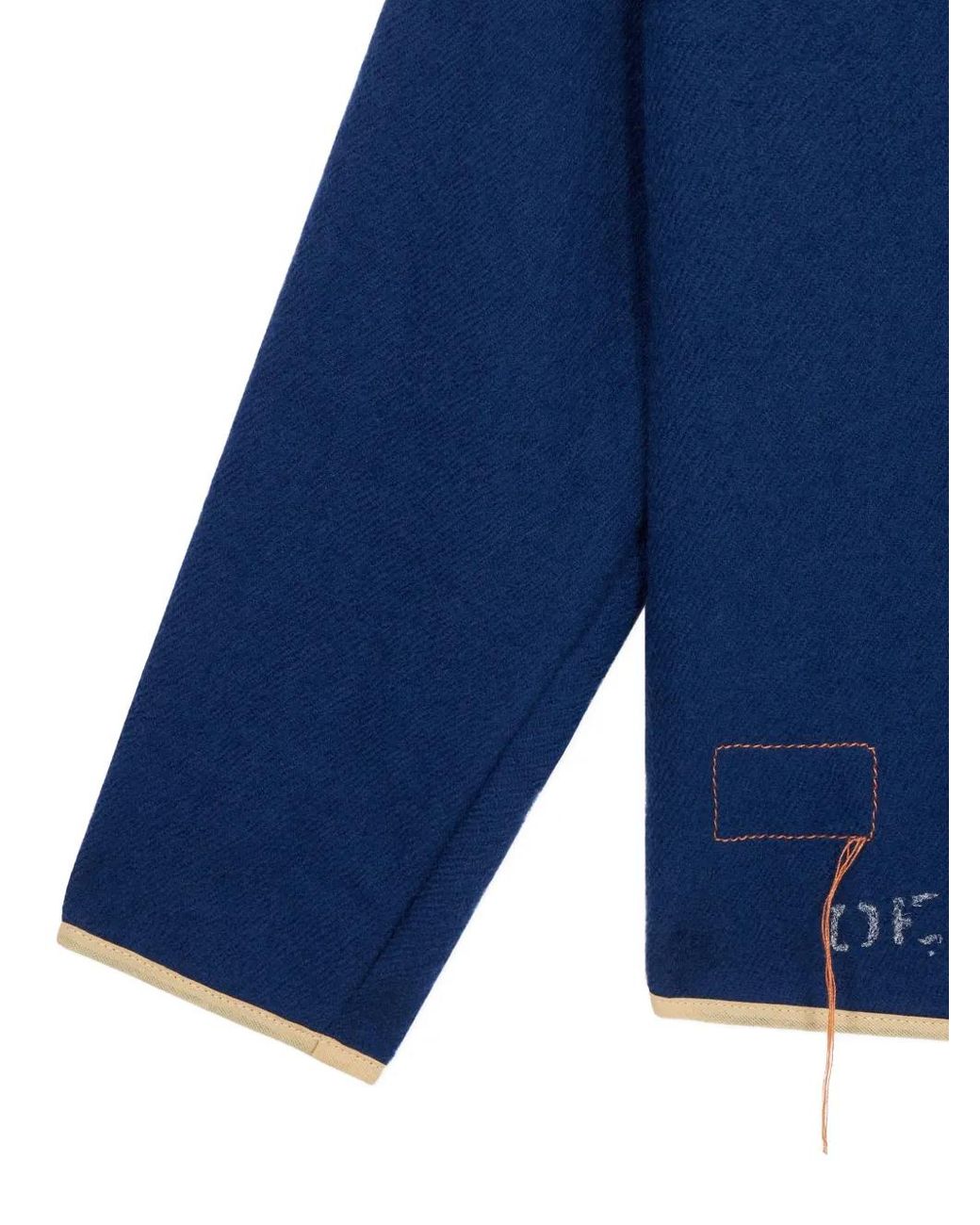 Fortela Blue Full-Zip Wool Jacket for men