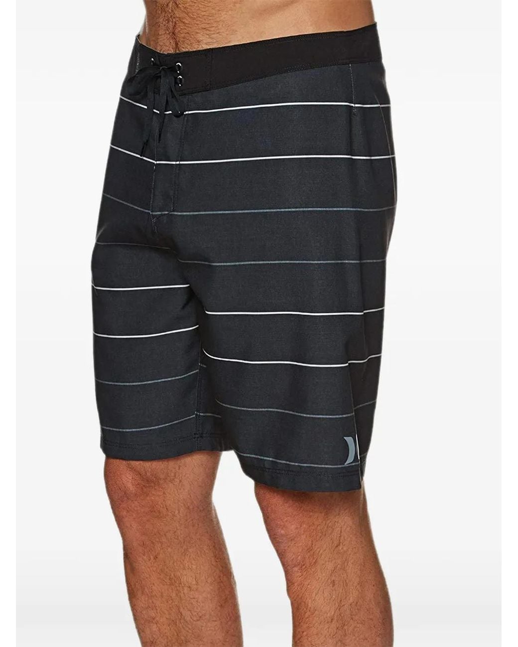 Hurley Black Main Street Striped Swim Shorts for men
