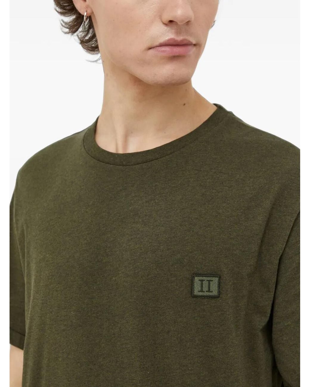 Les Deux Green Logo-Patch T-Shirt for men