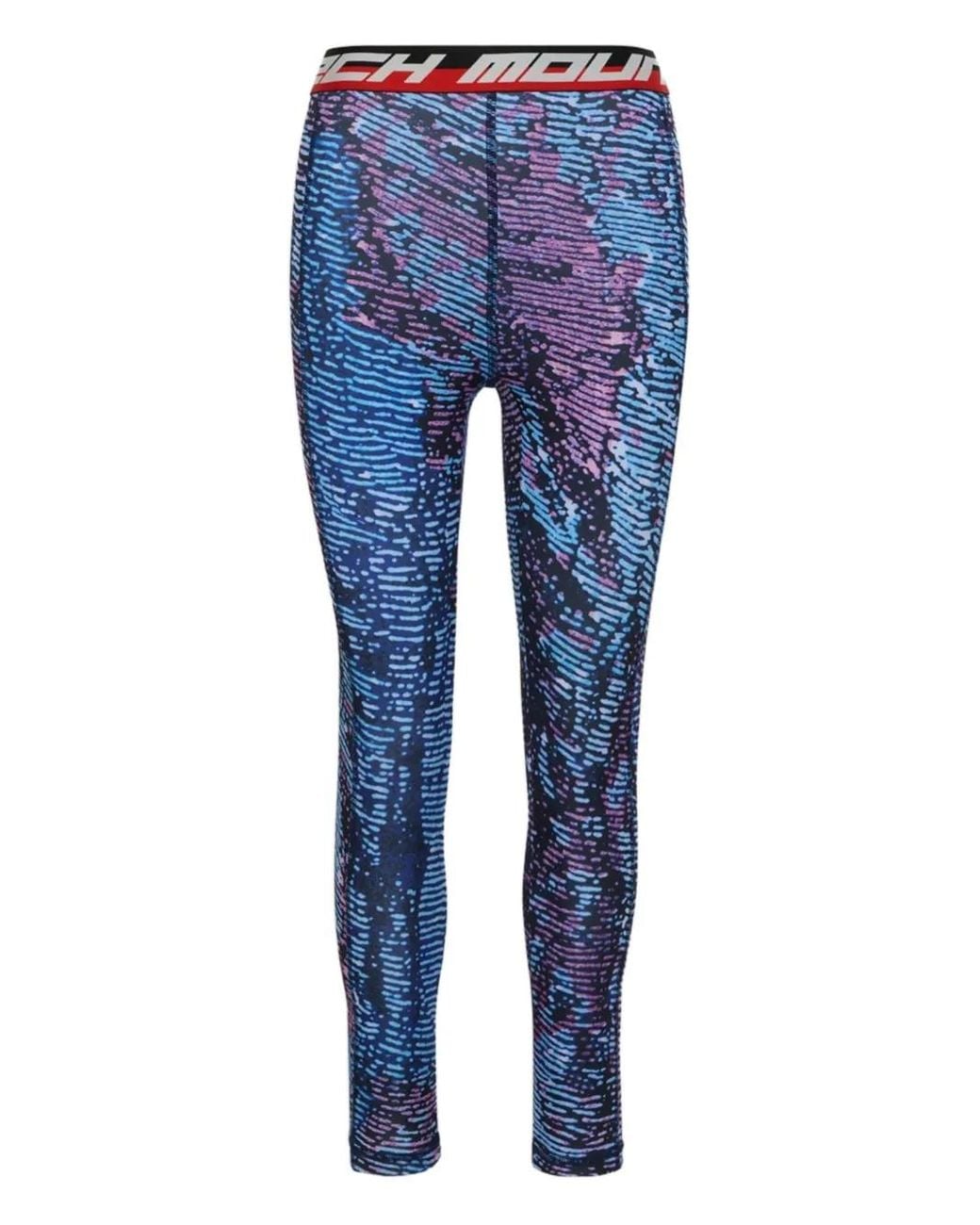 Aztech Mountain Blue Next To Skin Printed Leggings