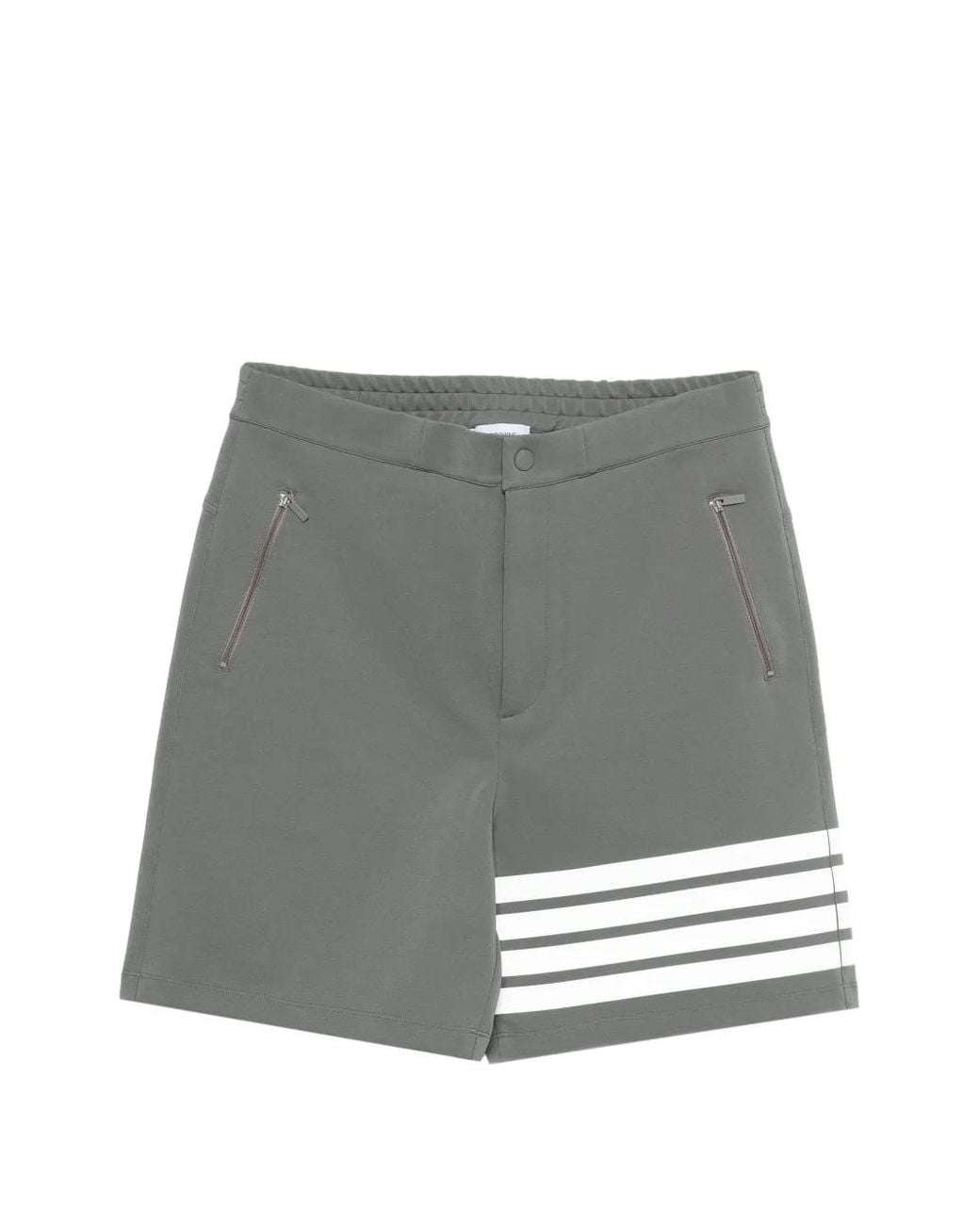 Thom Browne Gray Zipped Pocket Shorts for men