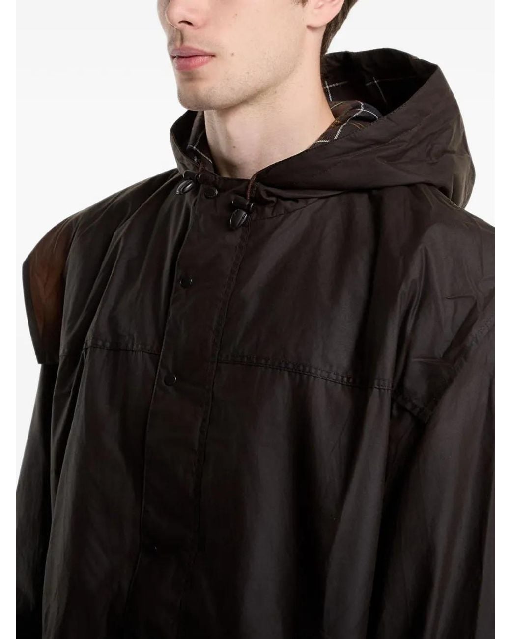 Barbour Black Classic Durham Waxed Jacket for men
