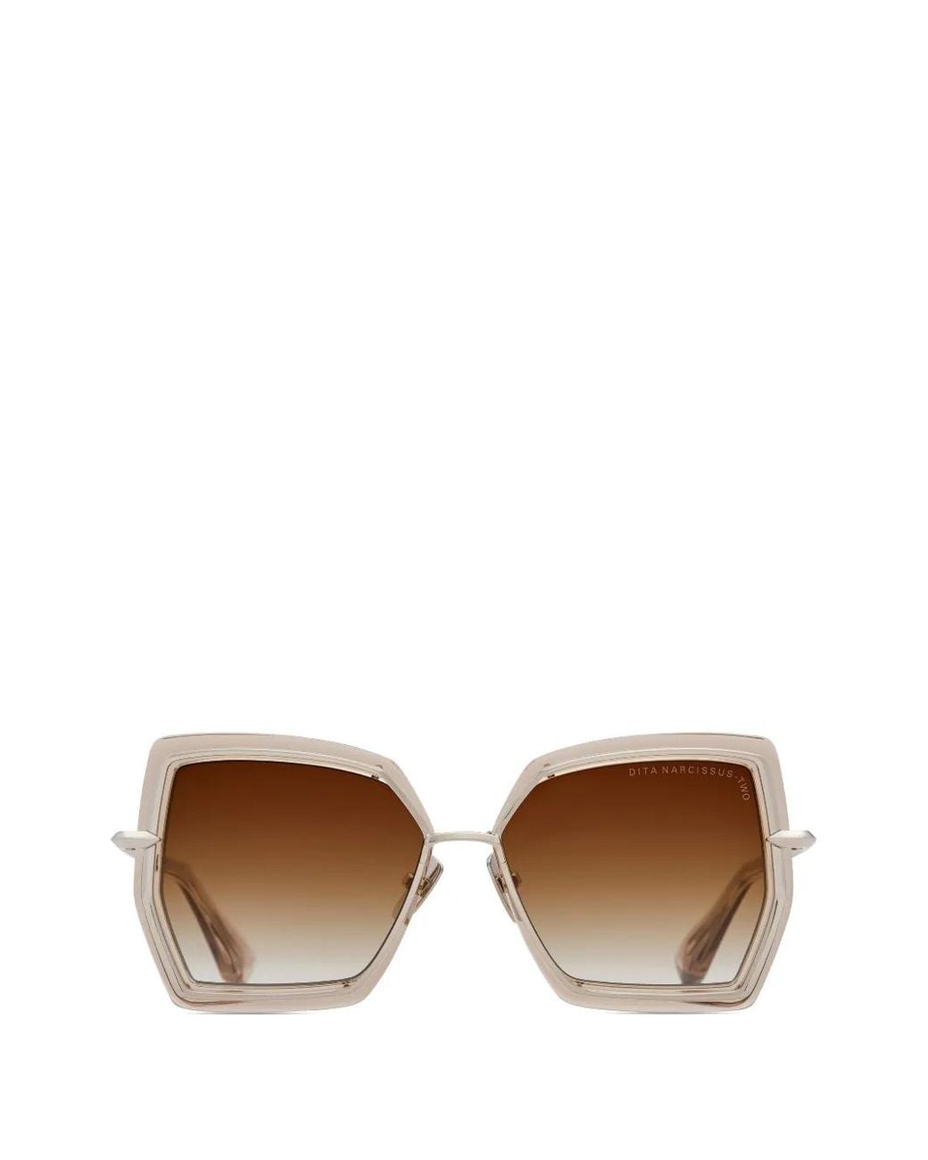 Dita Eyewear Brown Geometric-Shape Sunglasses