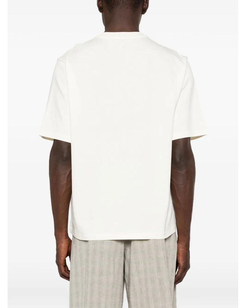 AMI White Sewn Scarf Tee